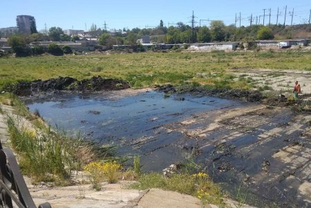 Буферный пруд на Балковской очищают от наносов