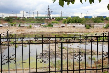 Дождь на Балковской: буферный пруд прошел испытание (фоторепортаж) 