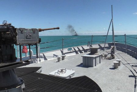 Румынские и украинские моряки провели совместную тренировку в Черном море (фото, видео)