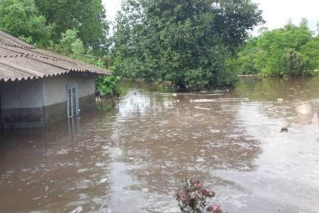 В селе Старая Некрасовка Измаильского района ливень до окон затопил подворья — в доме пенсионерки размыло стену (фото) 