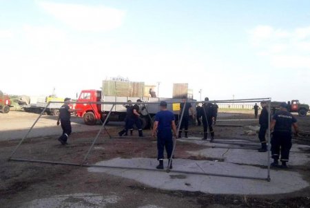 Спасатели развернули лагерь, передвижной пункт и четыре поста в Беляевском районе в связи с опасностью сильного паводка