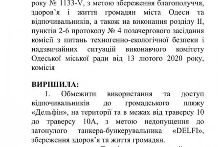 К пляжу «Дельфин» ограничили доступ