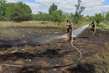 За день спасатели восемь раз выезжали на тушение природных возгораний (фото)