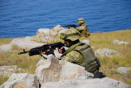 На острове Змеиный прошли тактические учения по обороне территории от условного противника (фото, видео)