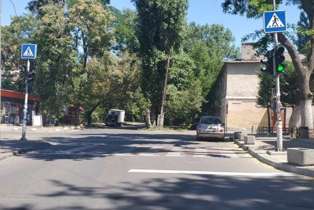 В Приморском районе возле школ и гимназий нанесли новую дорожную разметку