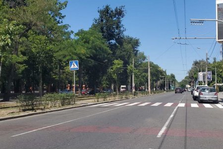 В Приморском районе возле школ и гимназий нанесли новую дорожную разметку