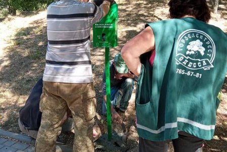 Уборка за собаками: в местных парках и скверах установили более 20 урн с экологичными пакетами (фото)
