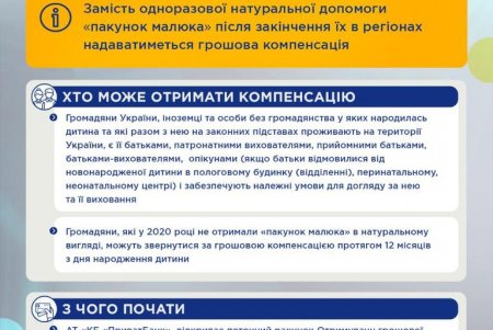 С сегодняшнего дня вместо «Пакета малыша» предоставляется денежная компенсация (инфографика)