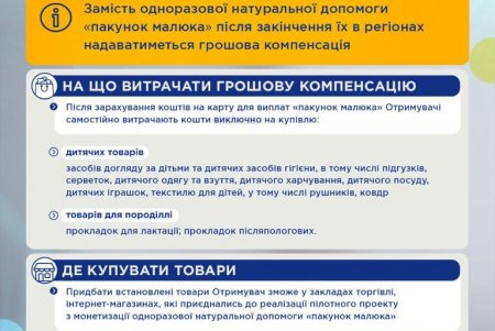 С сегодняшнего дня вместо «Пакета малыша» предоставляется денежная компенсация (инфографика)