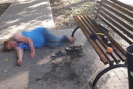 На Черемушках пьяная женщина лежала под скамейкой, пока ее голодный сын просил есть (фото)