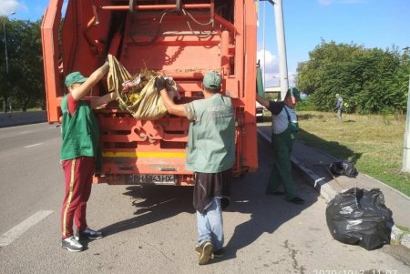 На въездах в город коммунальщики убрали мусор и очистили дождеприемники (фото)