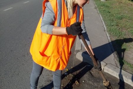 На въездах в город коммунальщики убрали мусор и очистили дождеприемники (фото)