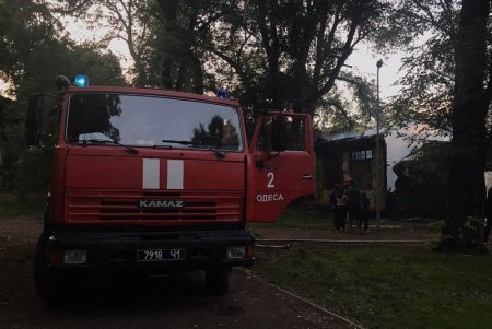Горящее заброшенное здание в Преображенском парке тушили дюжина спасателей (фото)