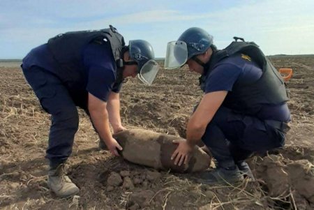 На поле в Лиманском районе нашли две авиационные бомбы (фото)