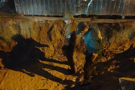Волонтеры и спасатели пытаются достать щенков из теплотрассы в Приморском районе (фото, видео)
