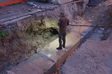 Щенков, застрявших в трубе теплотрассы в Приморском районе, будут спасать из ямы завтра (фото)