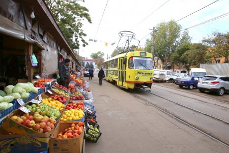 В районе Преображенского парка торговцы устроили незаконную площадку для оптовой торговли овощами (фоторепортаж)
