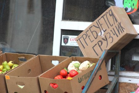 В районе Преображенского парка торговцы устроили незаконную площадку для оптовой торговли овощами (фоторепортаж)