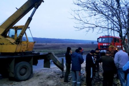 В Березовском районе спасатели при помощи крана достали корову из трехметровой канализационной ямы (фото)