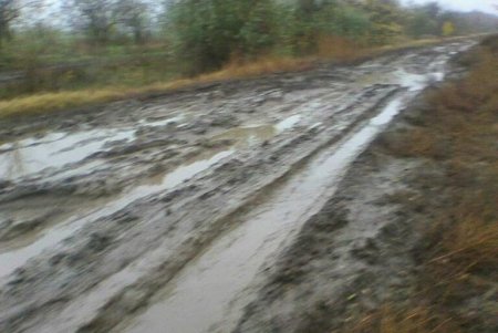 В Арцизском районе общественный транспорт утопает в грязи (фото)