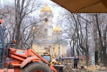 Ход благоустройства Алексеевского сквера (фоторепортаж)