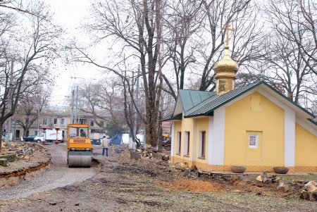 Ход благоустройства Алексеевского сквера (фоторепортаж)