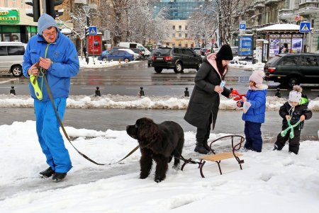 В Одессе выпал первый снег (фоторепортаж)