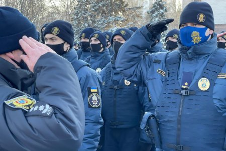 На Куликовом поле прошел инструктаж сотрудников полиции и Нацгвардии (фото, видео)