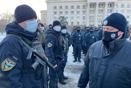 На Куликовом поле прошел инструктаж сотрудников полиции и Нацгвардии (фото, видео)
