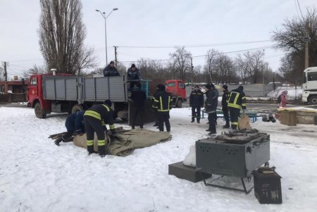 На поселке Котовского открыли мобильный пункт обогрева (фото)