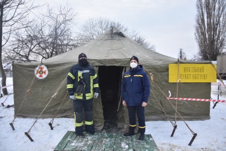 На поселке Котовского открыли мобильный пункт обогрева (фото)
