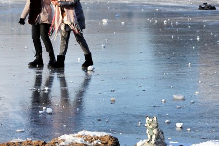Морозный воскресный день в парке Победы (фоторепортаж)