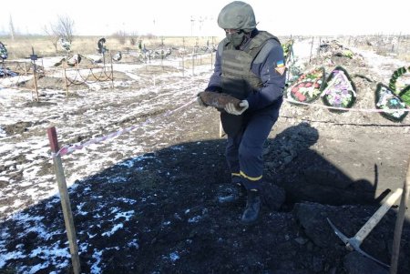 В Подольске на кладбище местный житель обнаружил снаряд времен Второй мировой (фото)