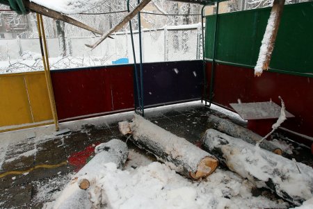 «Объединившись, как настоящие одесситы, мы преодолеем любую непогоду», - Олег Брындак на уборке территории детсада (фото)