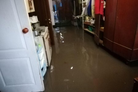 Талая вода подтопила частный дом и двор в Малиновском районе (фото)
