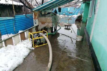 Талая вода подтопила частный дом и двор в Малиновском районе (фото)