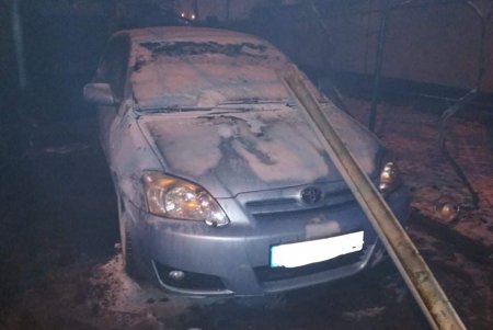Под Одессой неизвестные подожгли иномарку семьи журналистов во дворе частного дома (фото)
