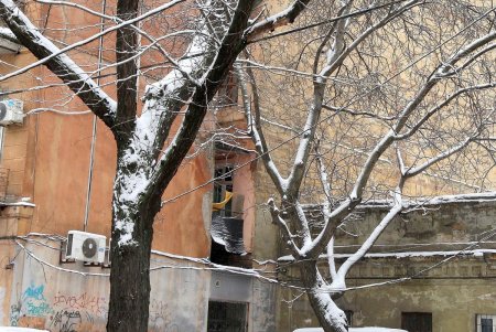 Одессу снова накрыло белой пеленой (фоторепортаж)