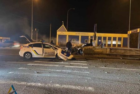 Под Одессой возле КП «Дачное» произошла смертельная авария с участием патрульных (видео, обновлено)