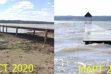 Уровень воды в озере Ялпуг достиг отметки в 2,8 метра (фото)