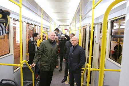 «Несмотря на пандемию, собрали новый Odissey max и будем дальше радовать горожан современными трамваями», - мэр Геннадий Труханов (фото)