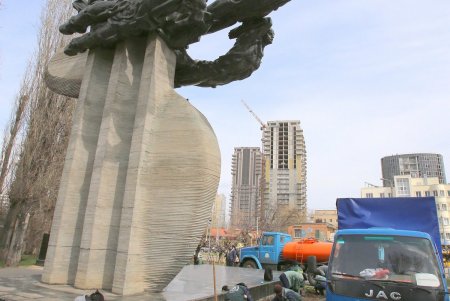 Маргаритки, виолы, незабудки: озеленители высаживают весенние композиции цветов на городских клумбах (фоторепортаж)