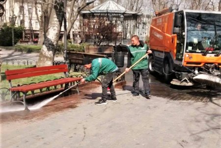 Убирают газоны, моют тротуары, красят садовую мебель и высаживают цветы: коммунальщики благоустраивают и озеленяют Одессу (фото)
