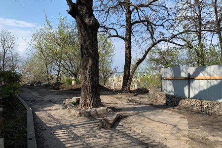 В рамках капремонта бульвара Жванецкого обновляют лестницу возле Шахского дворца и укрепляют склон (фото)