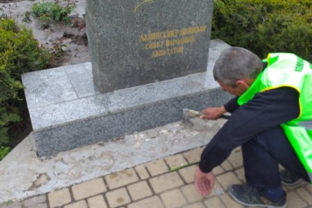 К 9 Мая в городе приводят в порядок памятники в честь Победы и героям войны (фото)