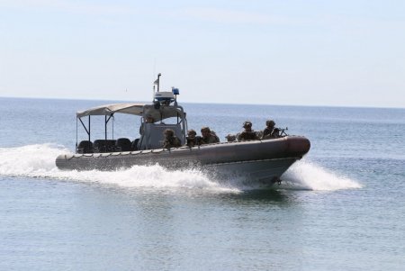 Ко Дню морской пехоты курсанты Военной академии показательно десантировались на побережье «Ланжерона» (фото)
