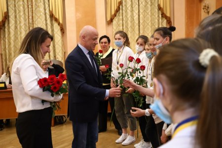 Мэр Одессы наградил чемпионов спортивной школы им. Бориса Литвака (фото, видео)