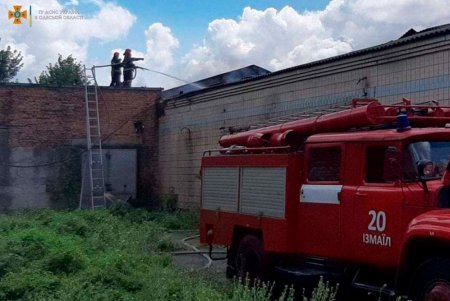 Крупный пожар на территории мясокомбината тушили в Измаиле (фото)