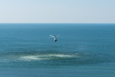 Авиаторы-пограничники провели учения по поиску и спасению людей в море (фото, видео)