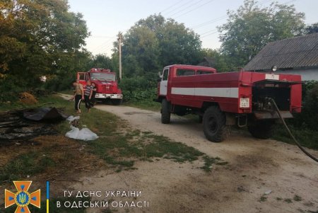 Четыре часа тушили крупный пожар на территории Кодымской ОТГ (фото)